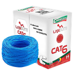 CABO U/UTP LANDUTTI CAT6 (GIGABIT) 4P CMX 250MHZ - AZUL