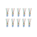 CONECTOR MACHO RJ45 CAT5E DE PASSAGEM INTERNET - PCT 10 UND