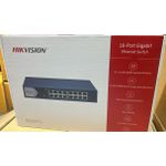 SWITCH 16 PORTAS 10 100 1000 DS 3E0516 E HIKVISION