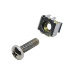 KIT PORCA GAIOLA M5 MAIS PARAFUSO NIQUELADO MAXELTRON