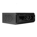 RACK HORIZONTAL 3U PRETO COM VISOR PPA