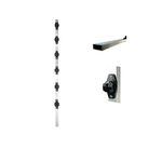 TUBO DE 1M COM 6 ISOLADORES RETANGULAR W 23X12 CONFISEG
