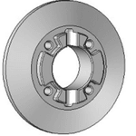 BASE POLIA ALUMINIO CANAL V A65 PPA