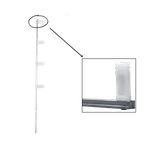 HASTE ESTRELA DE 75CM COM 4 ISOLADORES