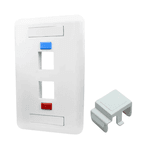 ESPELHO 4X2 P JACK RJ45 2 FURO + 1 MODULO CEGO BR KEYSTONE