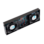 KIT DE VENTILACAO FORÇADA COM 02 COOLLER 110/220V - PRETO