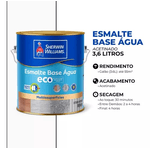 ESMALTE BASE D AGUA ACETINADO BRANCO 3,6L