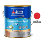 ESMALTE BASE D AGUA BRILHANTE VERMELHO 3,6L