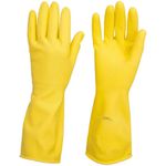 NOVE54 LUVA LATEX AMARELA COM FORRO TAM XG