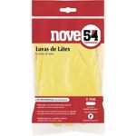 NOVE54 LUVA LATEX AMARELA COM FORRO TAM P