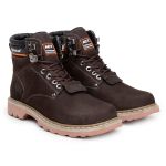 Bota Unissex de Couro Second Shift Act Footwear Café 