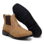 Botina Masculina De Couro Agro ACT Footwear Taupe