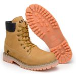 Bota Masculina De Couro Cano Alto Timber Act Footwear Milho