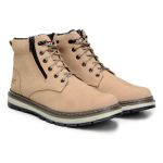 Bota Masculina De Couro Zip One ACT Footwear Nude