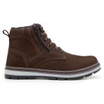 Bota Masculina De Couro Zip One Act Footwear Café