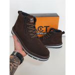 Bota Masculina De Couro Zip One Act Footwear Café