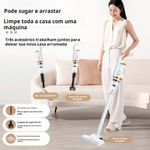 Aspirador de pó sem fio doméstico portátil pequeno instrumento de remoção de ácaros máquina esfregar