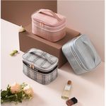 Bolsa cosmética portátil de grande capacidade feminina