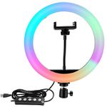 Ring Light 8 colorida RGB 20cm com mini tripé anjgg