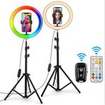 Ring Light Led Luz Iluminador Para Selfie Rgb Colorido 10 polegadas + Tripa 2,1m