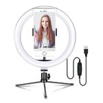 Ring Light 10 polegadas Com Tripé de Mesa e Suporte de Celular ANJGG
