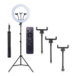 Ring Light 18 polegadas Com Suporte 3 Celulares e Tripe 2,10 altura