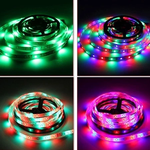 Fita Led Rgb 3528 5m 300 Leds À Prova D'água + Controle Decoração Sanca - Super Led