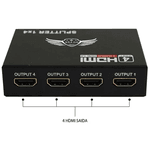 Splitter Distribuidor de Imagem HDMI 1x4 Divisor Full HD 1.4 3D