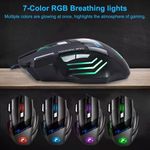 Mouse Gamer Jogos Laser 3600dpi Usb Com Fio Led 7 Botões Iluminado