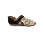 Sandália Rasteira Daisy - Off White com Preto