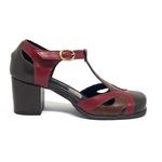 Sapato Edith - Chocolate com carmim