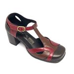 Sapato Edith - Chocolate com carmim