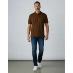Camisa Gola Polo Piquet Marrom 
