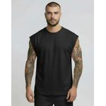 Regata Over Size Masculina Preta