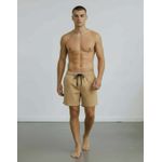 Short Linho Masculino Bege