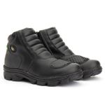 Bota Masculina Motoqueiro Preto em Couro Legítimo