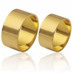 Alianças De Ouro 18k Largas Com 10mm