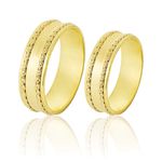 Alianças De Noivado Em Ouro Amarelo 18k 