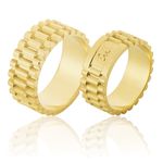 Alianças Em Ouro 18k Com Inicial do Nome