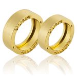 Alianças Em Ouro 18k Personalizada Com Nome