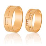 Aliança de Casamento em Ouro Rose 18k