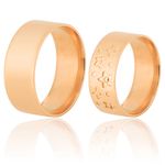 Alianças Personalizadas Em Ouro Rose 18k 