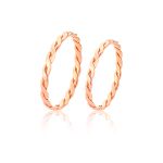 Alianças Trançadas Em Ouro Rose 18k 