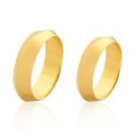 Alianças De Casamento Em Ouro Amarelo 10k 