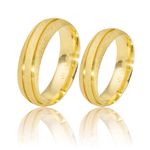 Alianças De Casamento Diamantadas Em Ouro 10k