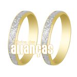 Alianças De Bodas Em Ouro Amarelo 18k 0,750 Fa-240