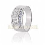 Anel De Formatura Em Ouro Branco 18k 0,750 Fa-604-n-b