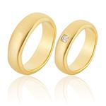Alianças De Noivado e Casamento Em Ouro Amarelo 18k