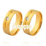 Alianças De Noivado e Casamento Em Ouro Amarelo 18k