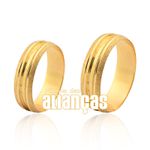 Alianças De Noivado e Casamento Em Ouro Amarelo 18k